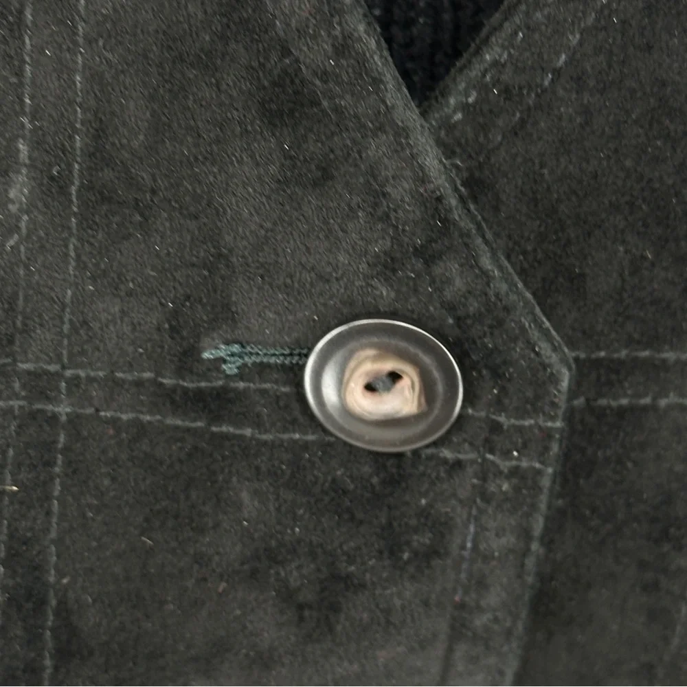 Women’s Large Black Suede Knit Button-Up Vest Monochrome Contemporary‎ - Picture 7 of 9